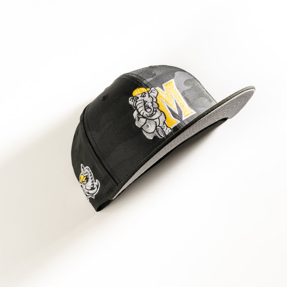 New Era Modesto A's Jaquard Camo 59Fifty Fitted Hat Black MilB