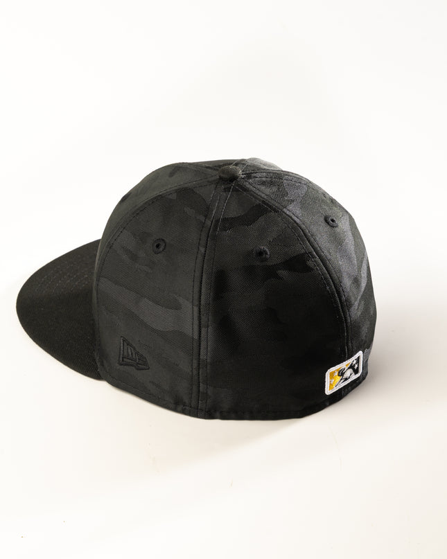 New Era Modesto A's Jaquard Camo 59Fifty Fitted Hat Black MiLB