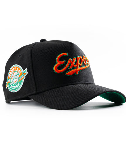 New Era Montreal Expos Black Mandarin 9Forty A-Frame Snapback Hat