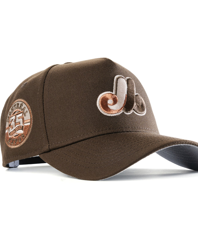 New Era Montreal Expos Walnut 9Forty A-Frame Snapback Hat