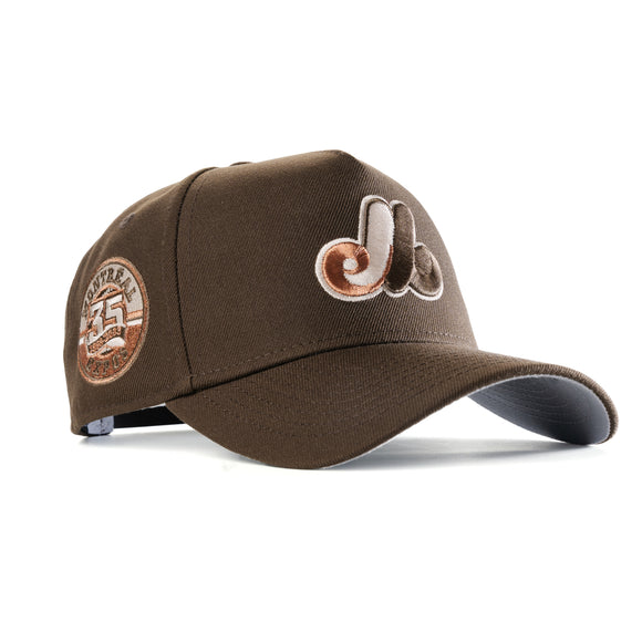 New Era Montreal Expos Walnut 9Forty A-Frame Snapback Hat