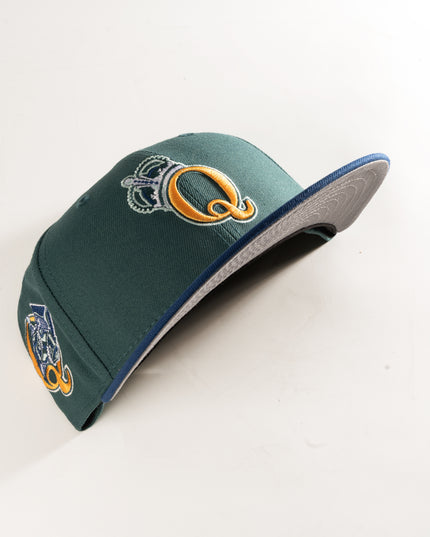 New Era Queens Kings 59Fifty Fitted Hat Green Blue MILB