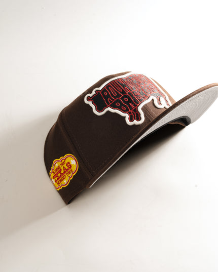 New Era Round Rock Express Briskets Theme Night 59Fifty Fitted Hat Brown MILB