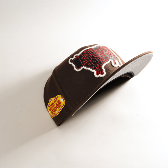 New Era Round Rock Express Briskets Theme Night 59Fifty Fitted Hat Brown MILB