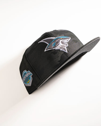 New Era San Jose Sharks Western Conference 59Fifty Fitted Hat Black Camo NHL