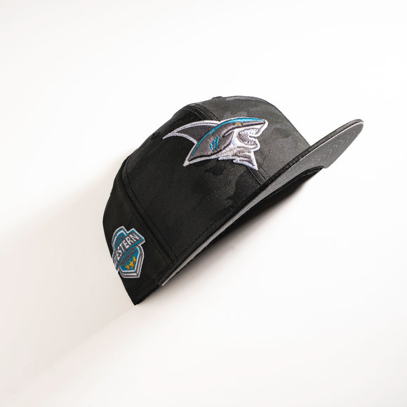 New Era San Jose Sharks Western Conference 59Fifty Fitted Hat Black Camo NHL