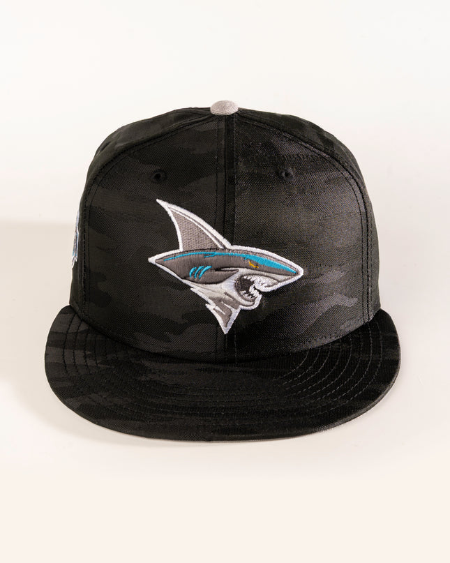 New Era San Jose Sharks Western Conference 59Fifty Fitted Hat Black Camo NHL