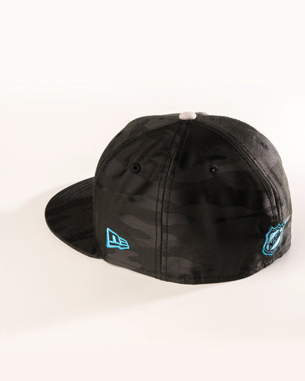 New Era San Jose Sharks Western Conference 59Fifty Fitted Hat Black Camo NHL