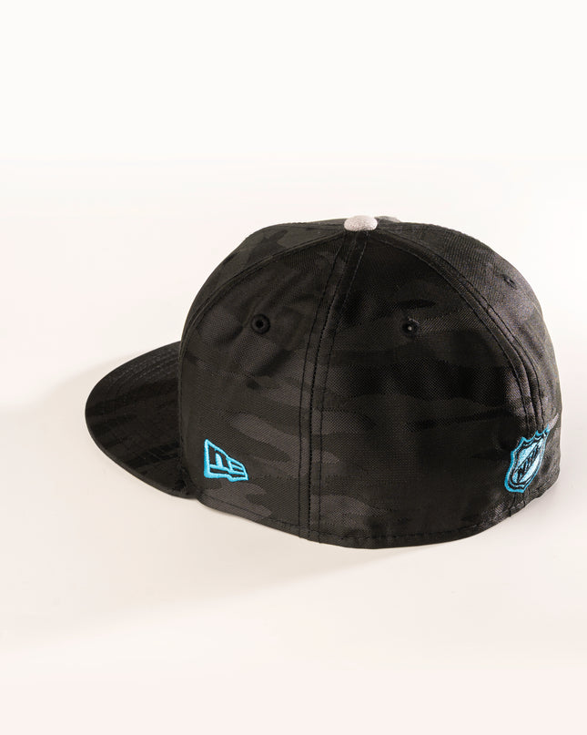 New Era San Jose Sharks Western Conference 59Fifty Fitted Hat Black Camo NHL