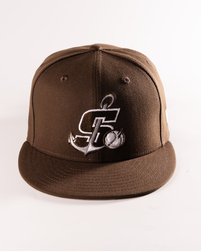 New Era Stockton Ports 59Fifty Fitted Hat Brown MILB