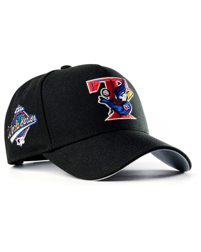 New Era Toronto Blue Jays 1993 World Series T-Bird Jet Black 9Forty A-Frame Snapback Hat