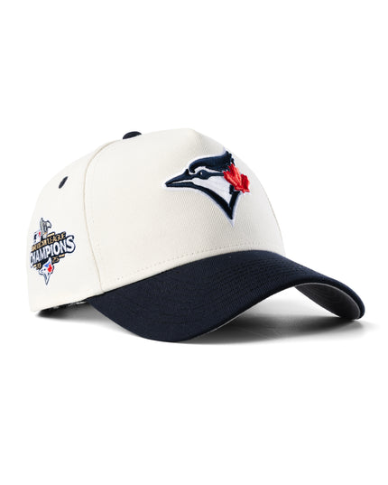 New Era Toronto Blue Jays 2025 American League Champions Chrome 9Forty A-Frame Snapback Hat