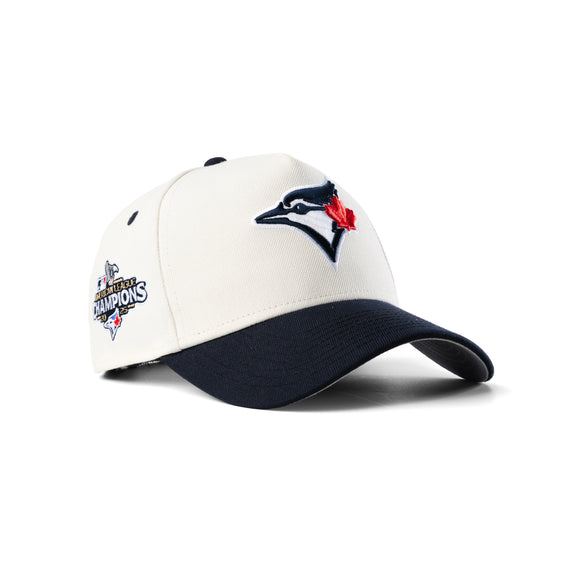 New Era Toronto Blue Jays 2025 American League Champions Chrome 9Forty A-Frame Snapback Hat