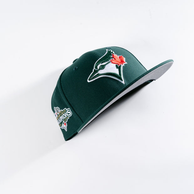 New Era Toronto Blue Jays 2025 American League Champions Dark Green 59Fifty Fitted Hat