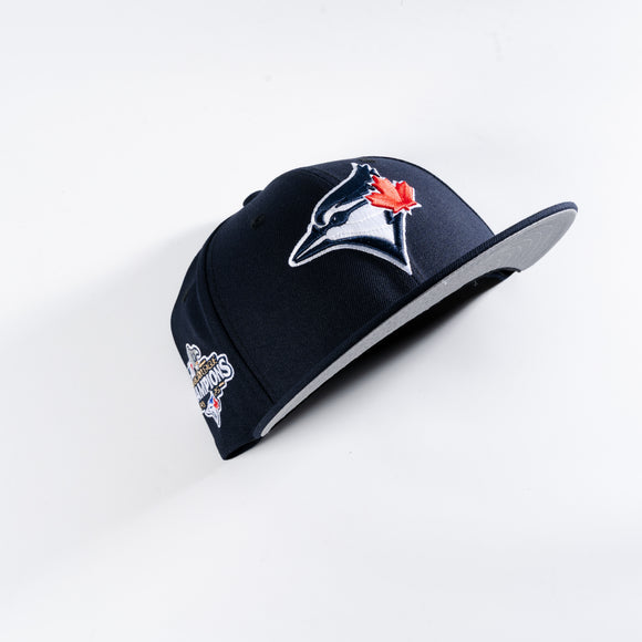 New Era Toronto Blue Jays 2025 American League Champions Navy 59Fifty Fitted Hat