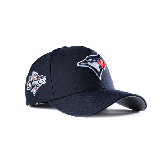 New Era Toronto Blue Jays 2025 American League Champions Navy 9Forty A-Frame Snapback Hat