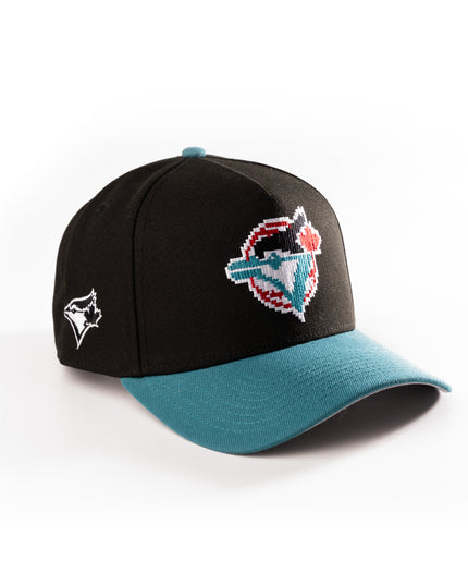 New Era Toronto Blue Jays 2Tone Pixel 9Forty A-Frame Snapback hat Black Aqua MLB
