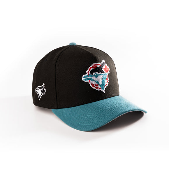 New Era Toronto Blue Jays 2Tone Pixel 9Forty A-Frame Snapback hat Black Aqua MLB