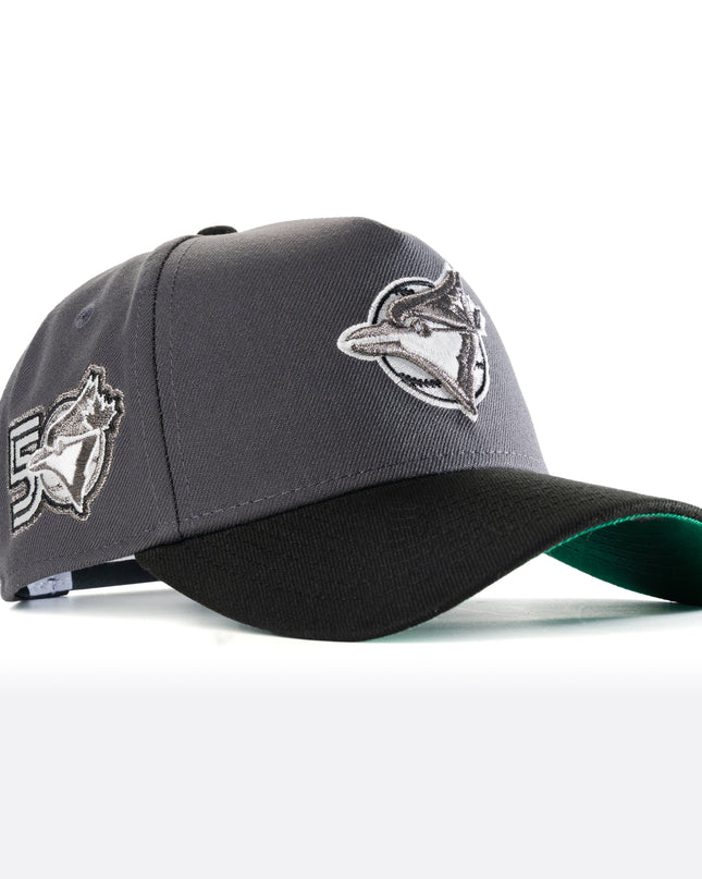 New Era Toronto Blue Jays 50th Anniversary Graphite 9Forty A-Frame Snapback Hat