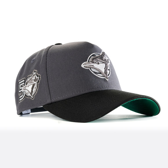 New Era Toronto Blue Jays 50th Anniversary Graphite 9Forty A-Frame Snapback Hat