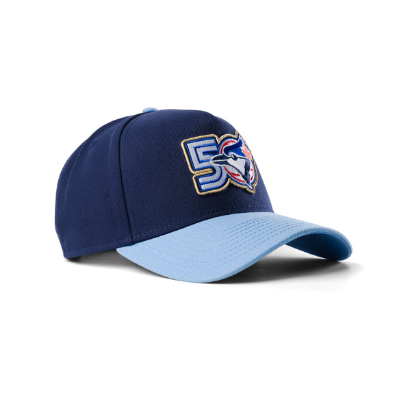 New Era Toronto Blue Jays 50th Anniversary Spotlight Navy 9Forty A-Frame Snapback Hat