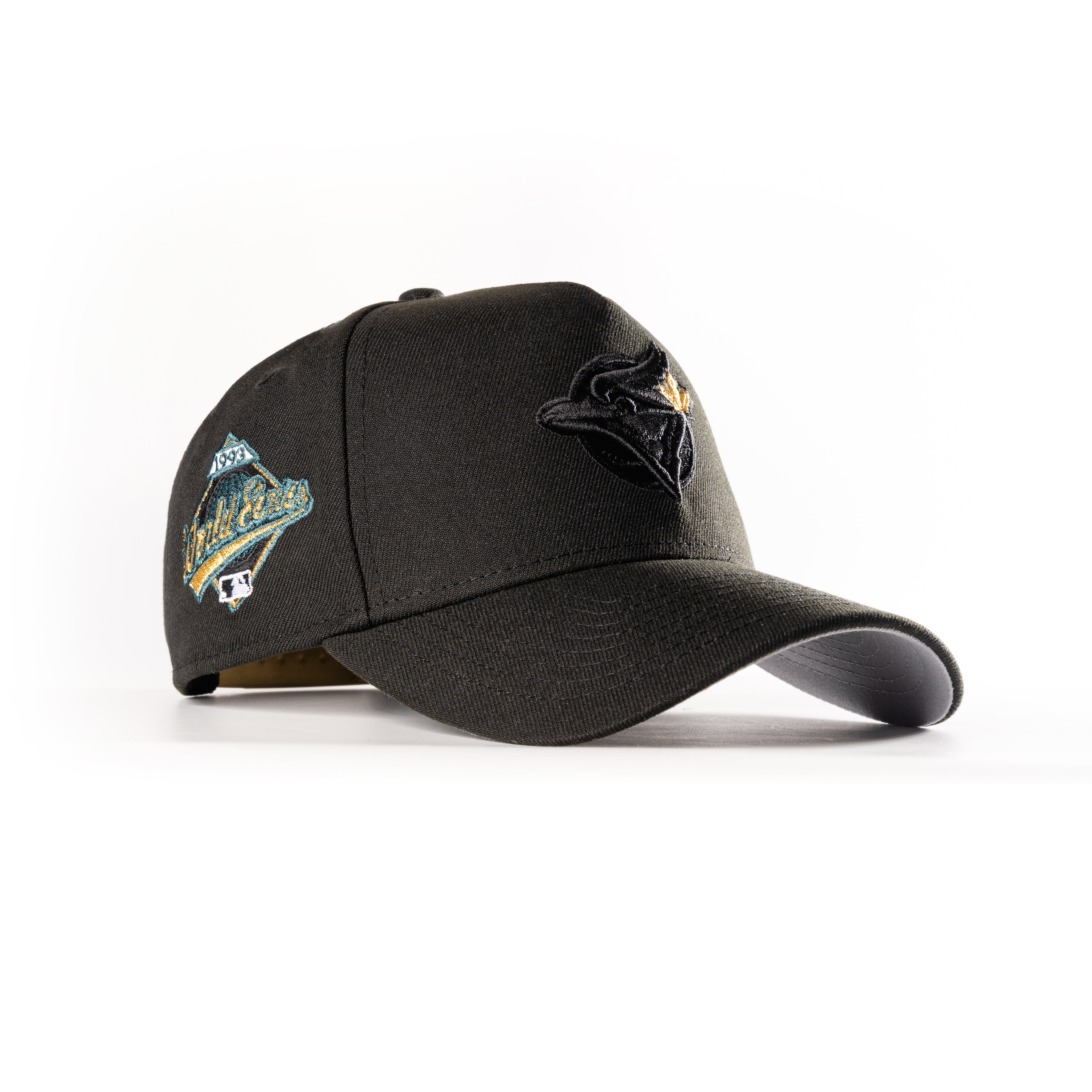 TORONTO BLUE JAYS 6IX GOLD JET BLACK 9FORTY A-FRAME SNAPBACK HAT