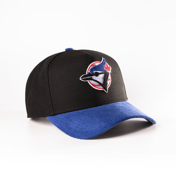 New Era Toronto Blue Jays Chain Stitch Cord 9Forty A-Frame Snapback hat MLB Black Blue