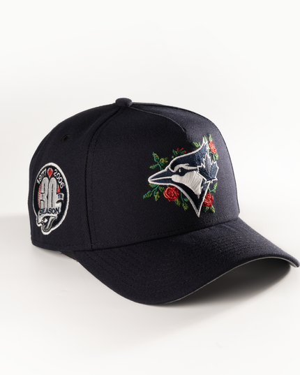 New Era Toronto Blue Jays Navy Rose 9Forty A-Frame Snapback Hat MLB