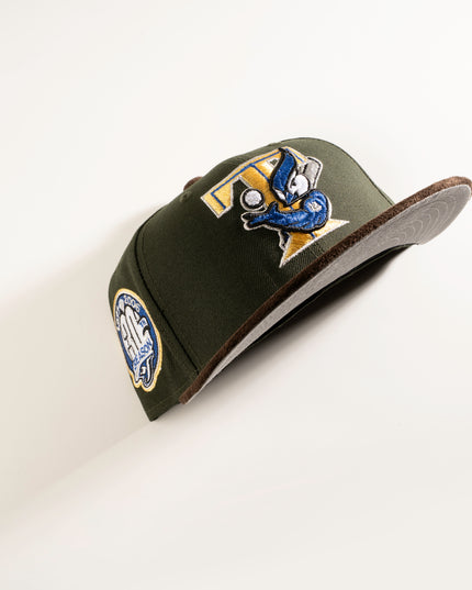 New Era Toronto Blue Jays Seaweed &amp; Suede 59Fifty Fitted Hat Green Brown MLB
