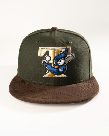 New Era Toronto Blue Jays Seaweed &amp; Suede 59Fifty Fitted Hat Green Brown MLB