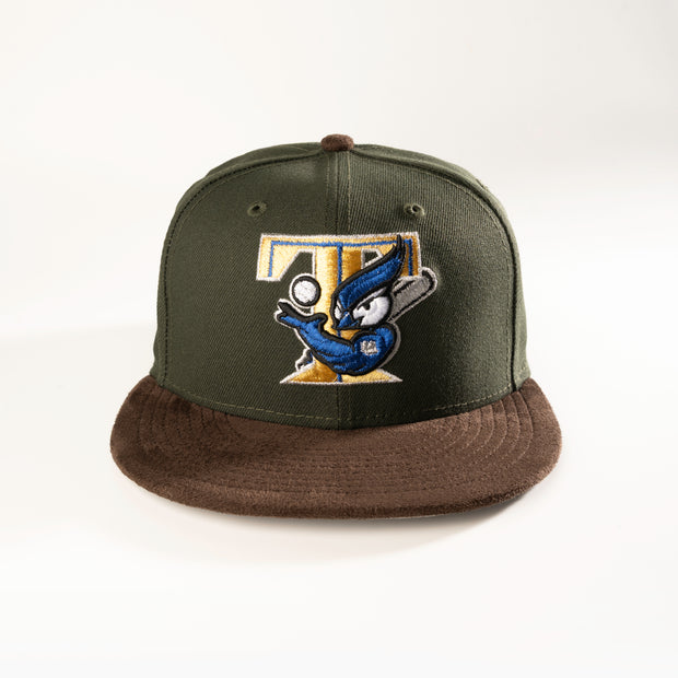 New Era Toronto Blue Jays Seaweed &amp; Suede 59Fifty Fitted Hat Green Brown MLB
