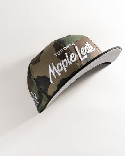 New Era Toronto Maple Leafs Camo Script 59Fifty Fitted Hat NHL