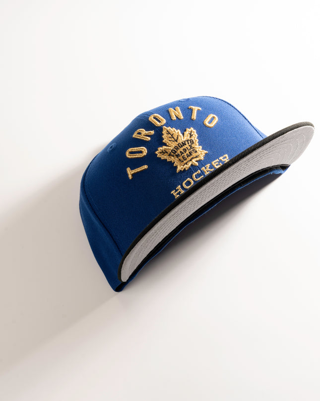 New Era Toronto Maple Leafs Gold Pop 59Fifty Fitted Hat Blue Black NHL