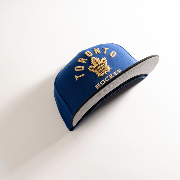 New Era Toronto Maple Leafs Gold Pop 59Fifty Fitted Hat Blue Black NHL