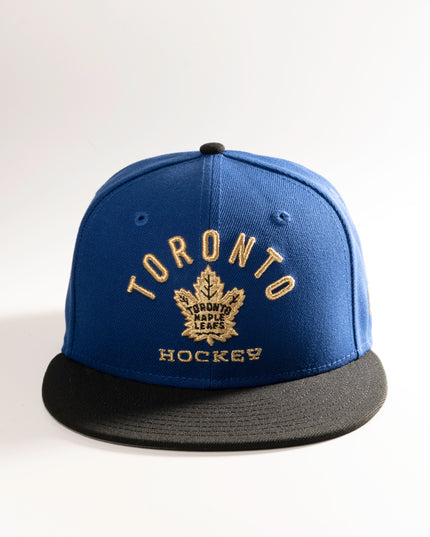 New Era Toronto Maple Leafs Gold Pop 59Fifty Fitted Hat Blue Black NHL