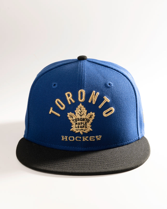 New Era Toronto Maple Leafs Gold Pop 59Fifty Fitted Hat Blue Black NHL