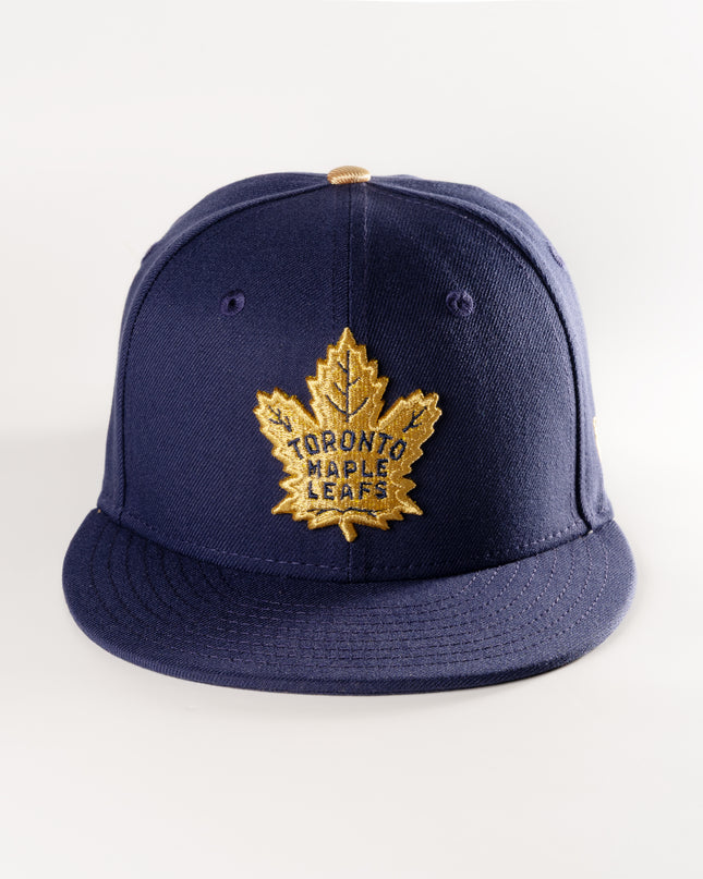 New Era Toronto Maple Leafs Light Navy Gold 59Fifty Fitted Hat