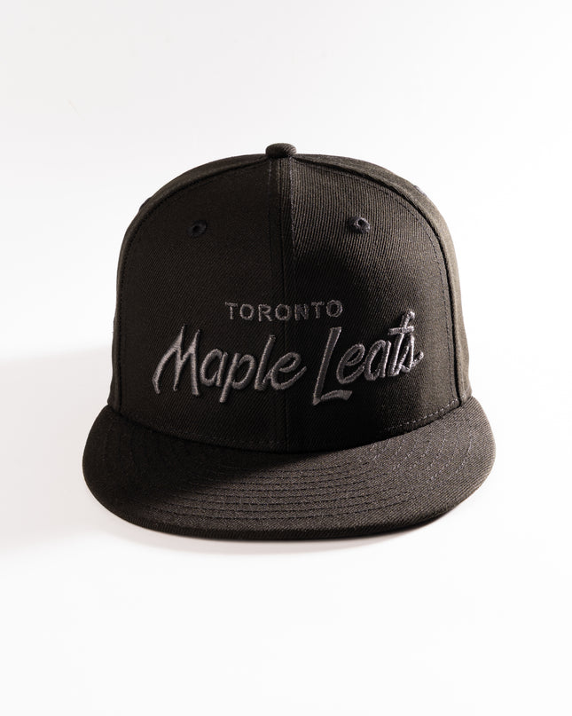 New Era Toronto Maple Leafs Metallic Black Pearl 59Fifty Fitted Hat NHL