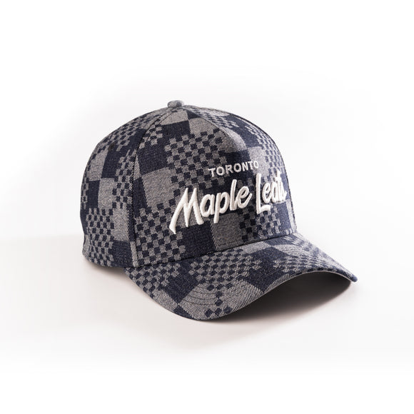 New Era Toronto Maple Leafs Pattern Denim 9Forty A-Frame Snapback Hat