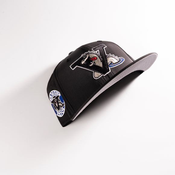 New Era Vermont Expos Ripstop 59Fifty Fitted Hat MILB Dark Grey