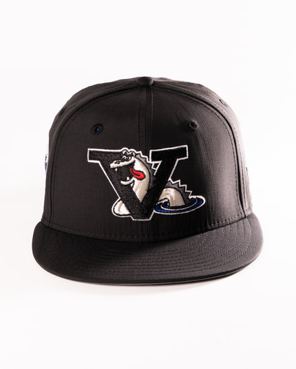 New Era Vermont Expos Ripstop 59Fifty Fitted Hat MILB Dark Grey