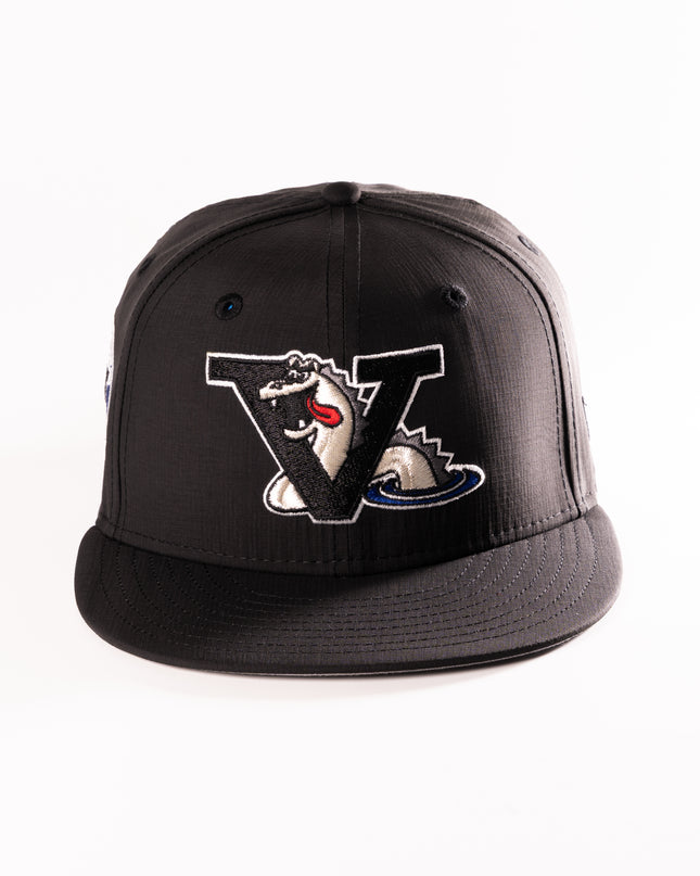New Era Vermont Expos Ripstop 59Fifty Fitted Hat MILB Dark Grey