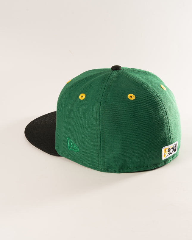 Green and black omaha royals 59fifty baseball cap.