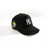 NEW YORK YANKEES 9FOURTY A-FRAME JET BLACK SNAPBACK HAT