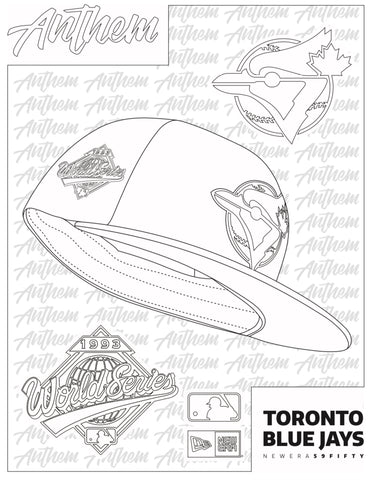 FREE TORONTO BLUE JAYS 59FIFTY COLOURING BOOK